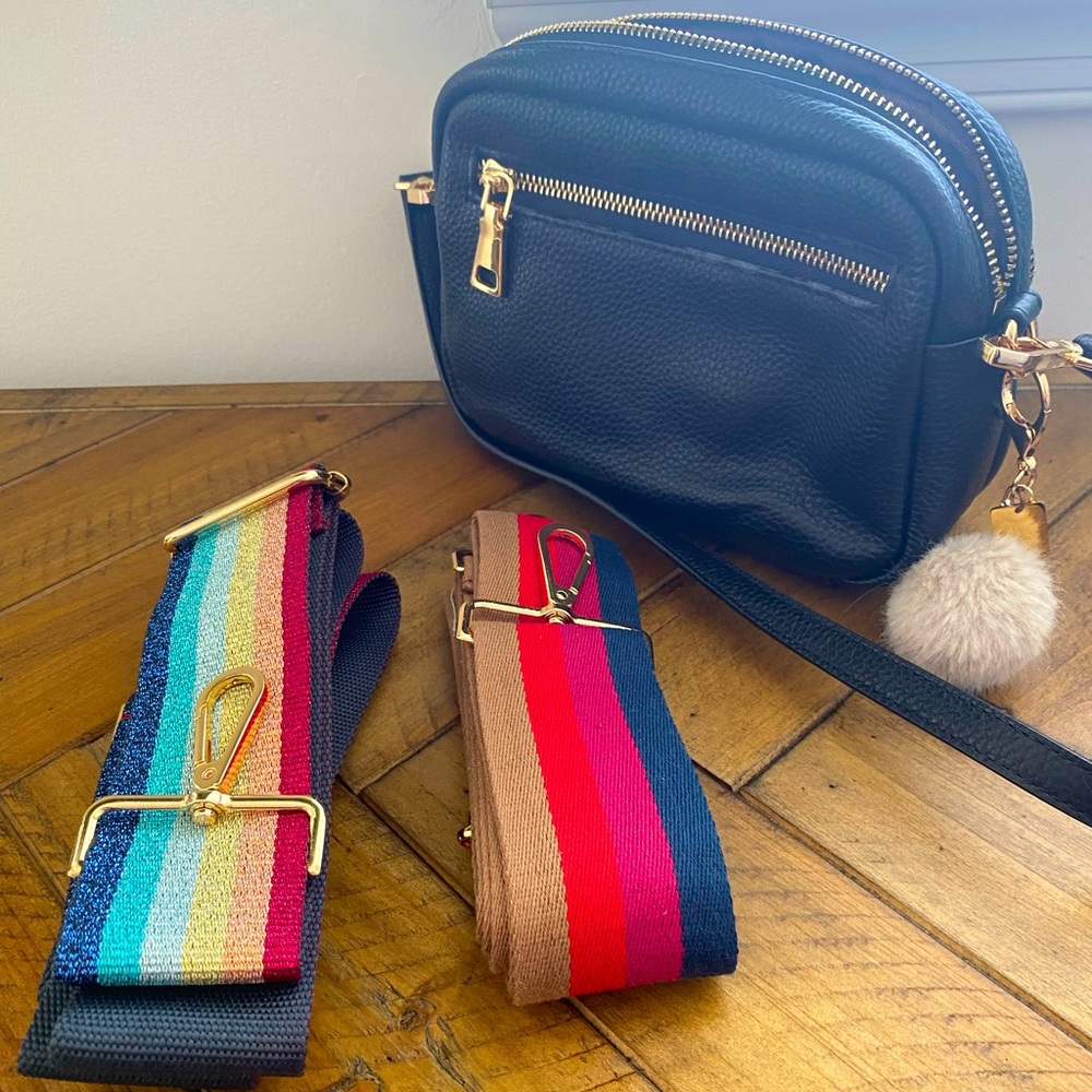 Pom Pom London Mayfair Black Crossbody Bag
